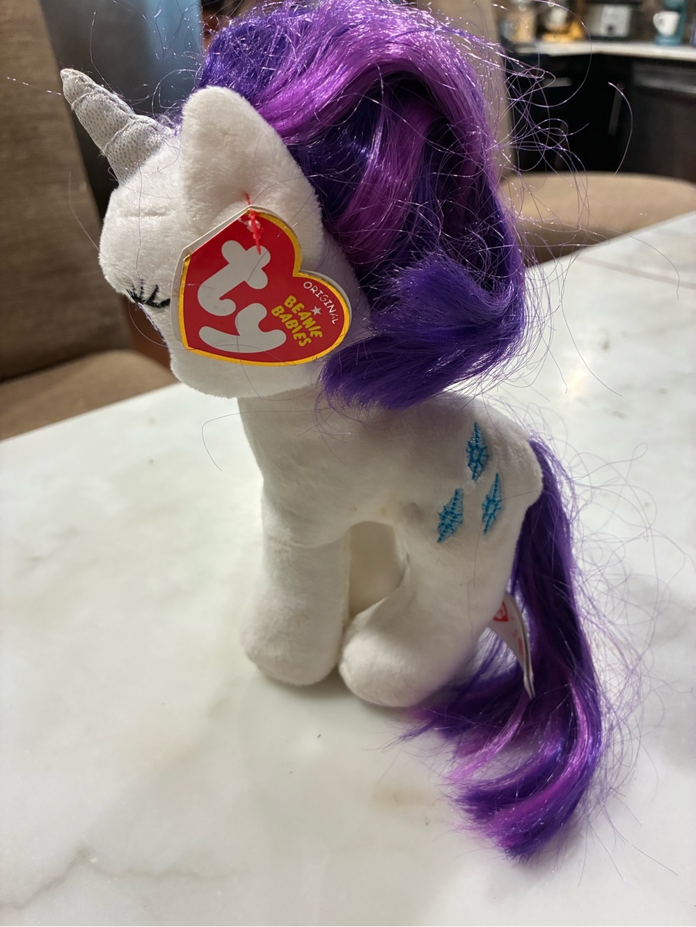 NWT Ty Beanie Babies-Rarity (My Little Pony) White Pony 8.25"